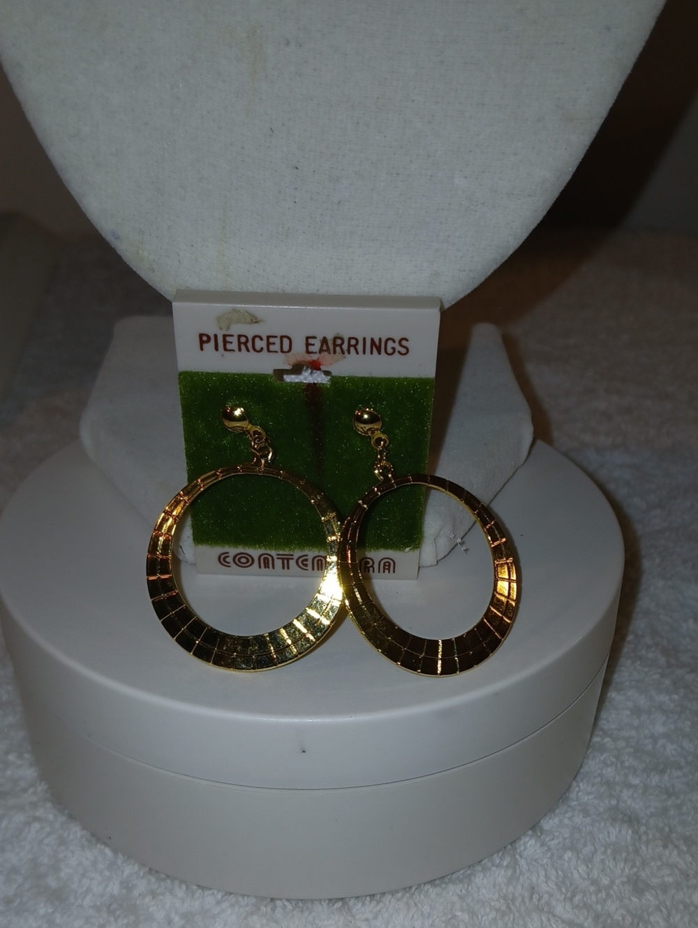 Vintage Gold Hoop Drop Earrings for Women